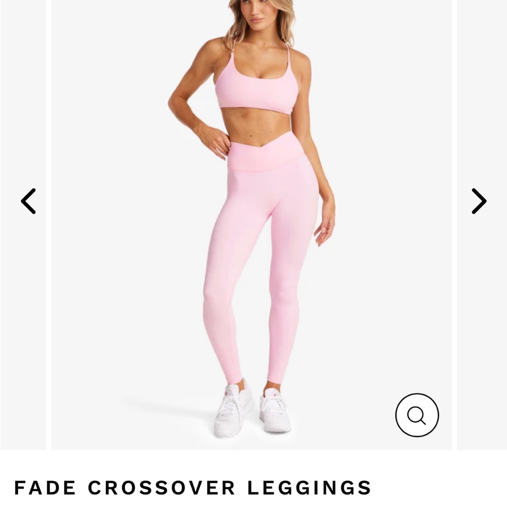 CSB FADE CROSSOVER LEGGINGS LIMITED EDITION BLOSSOM PINK NWT SZM SOLD OUT $69